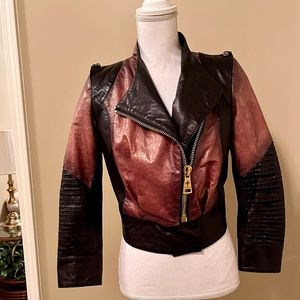 Don Vanquisher Couture Black and Bronze Leather Jacket
